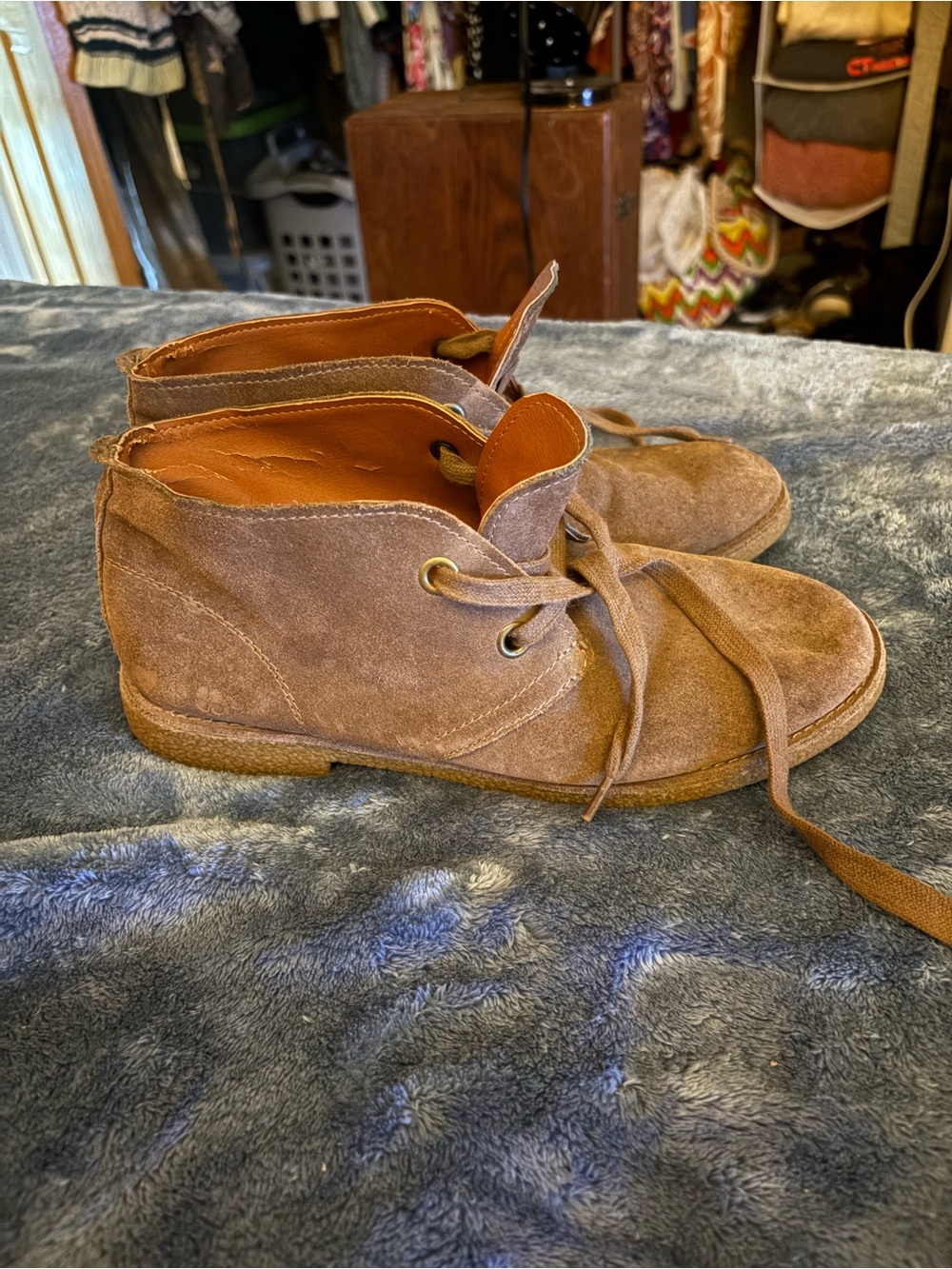 Lucky Brand Emillia Women's Brown Suede Ankle Booties